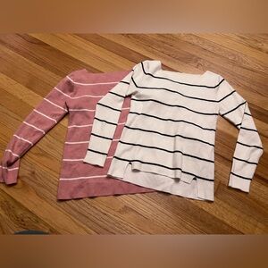 Striped sweater tops